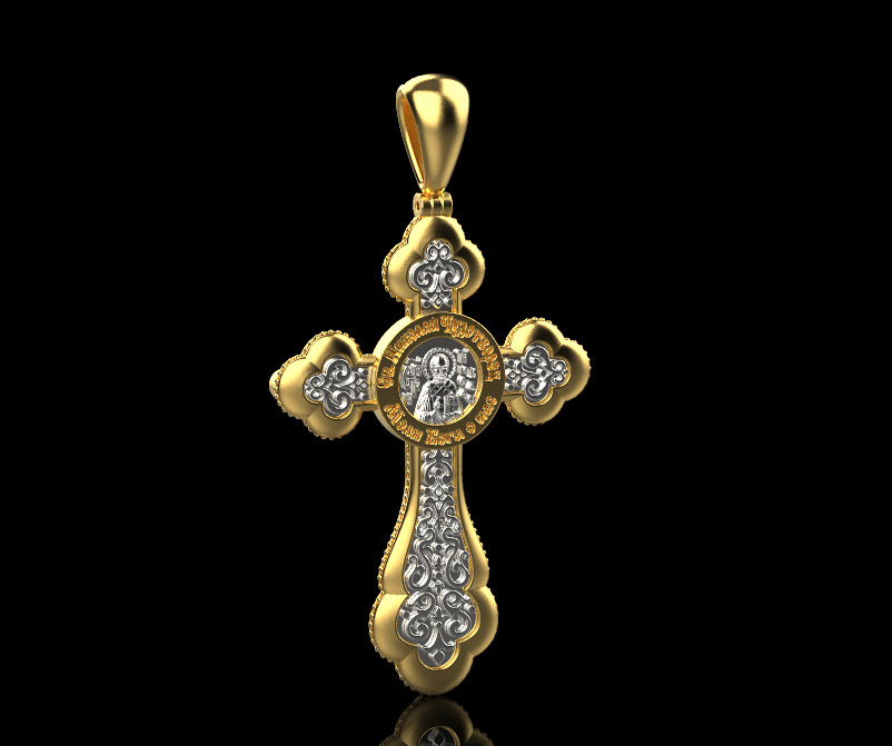 Jesus Cross Pendant 60080 3D print model_3