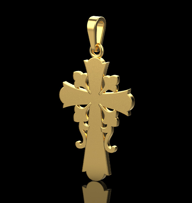 Cross Pendant 50295 3D print model_2