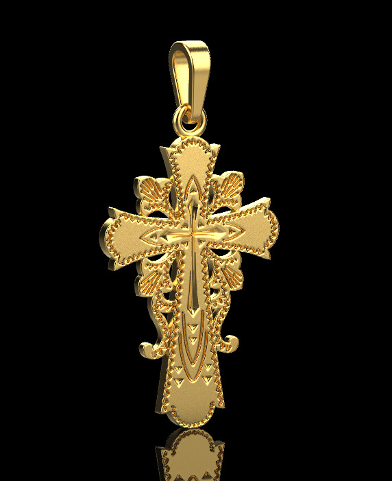 Cross Pendant 50295 3D print model_1
