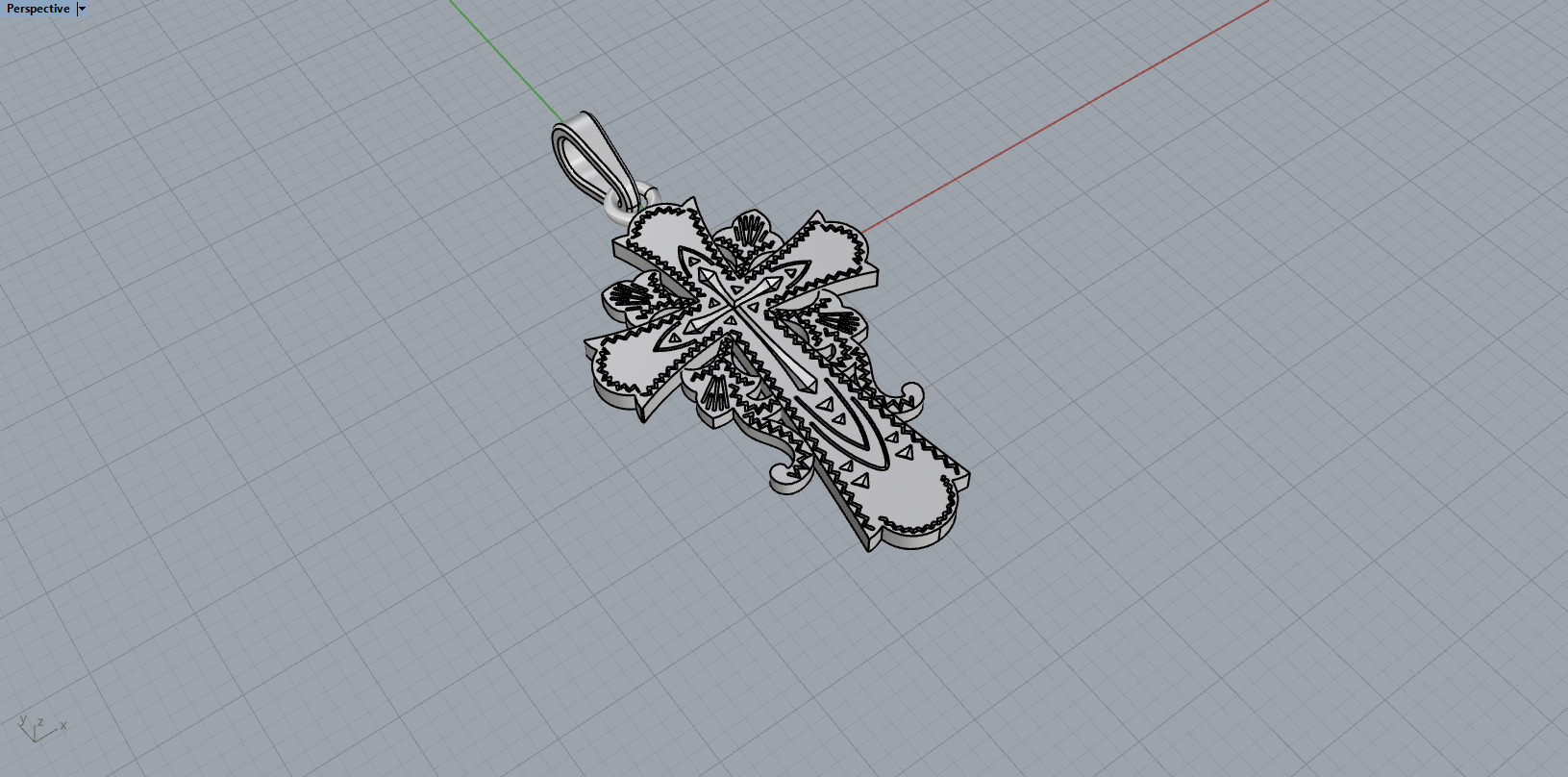 Cross Pendant 50295 3D print model_7
