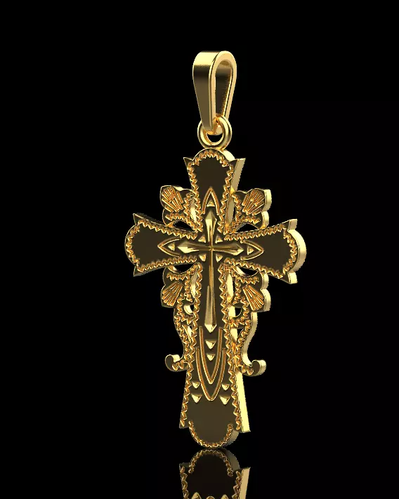 Cross Pendant 50295 3D print model_0