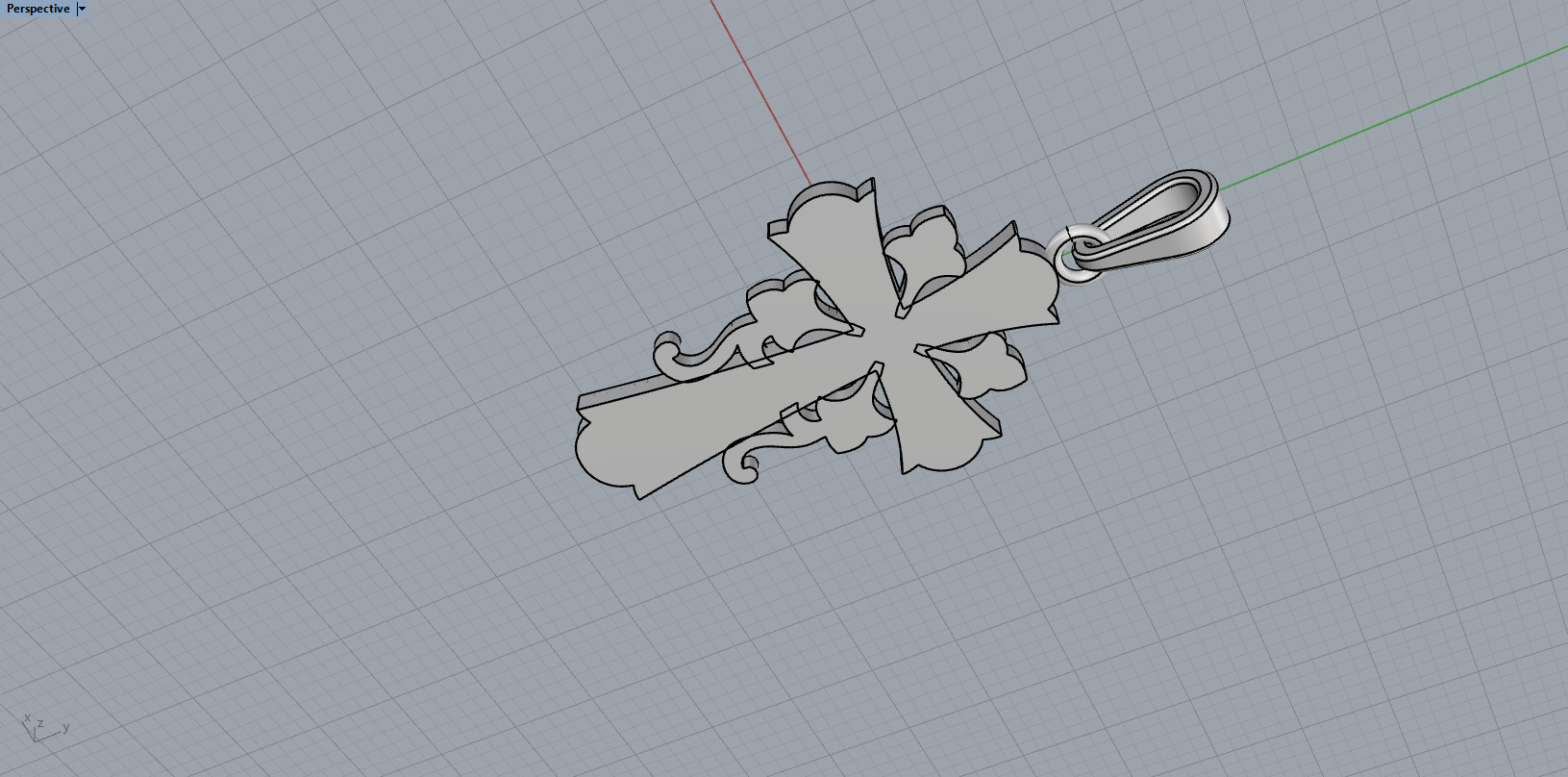 Cross Pendant 50295 3D print model_8
