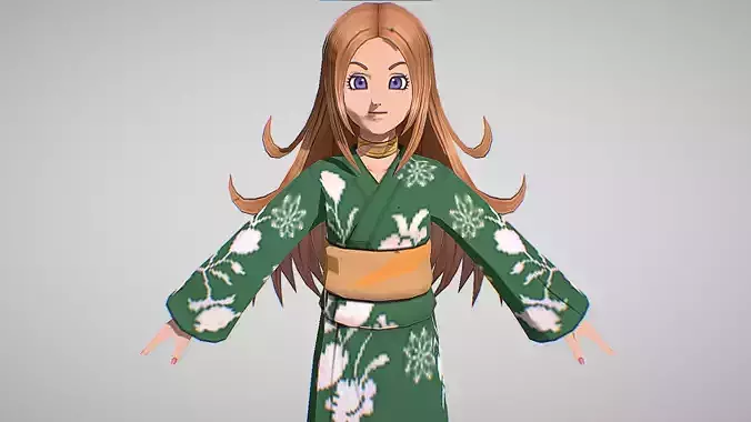 Fedira Yakuta - Dragon Quest X Low-poly 3D model