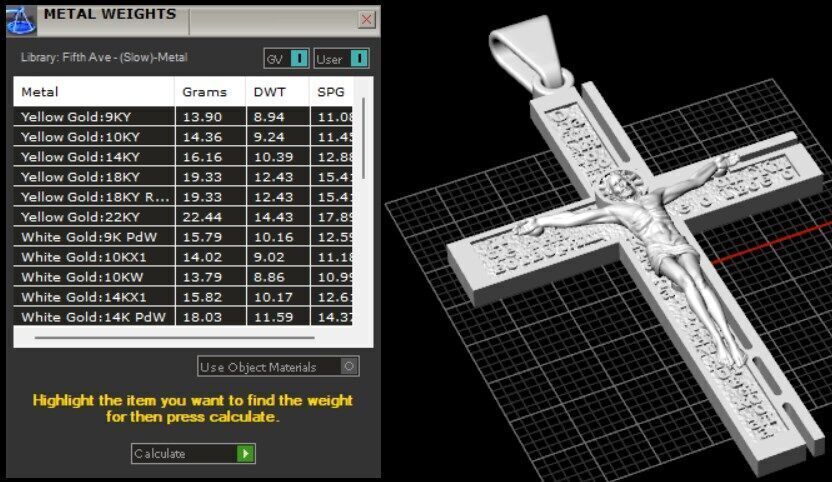 Jesus Cross Pendant 50232 3D print model_6