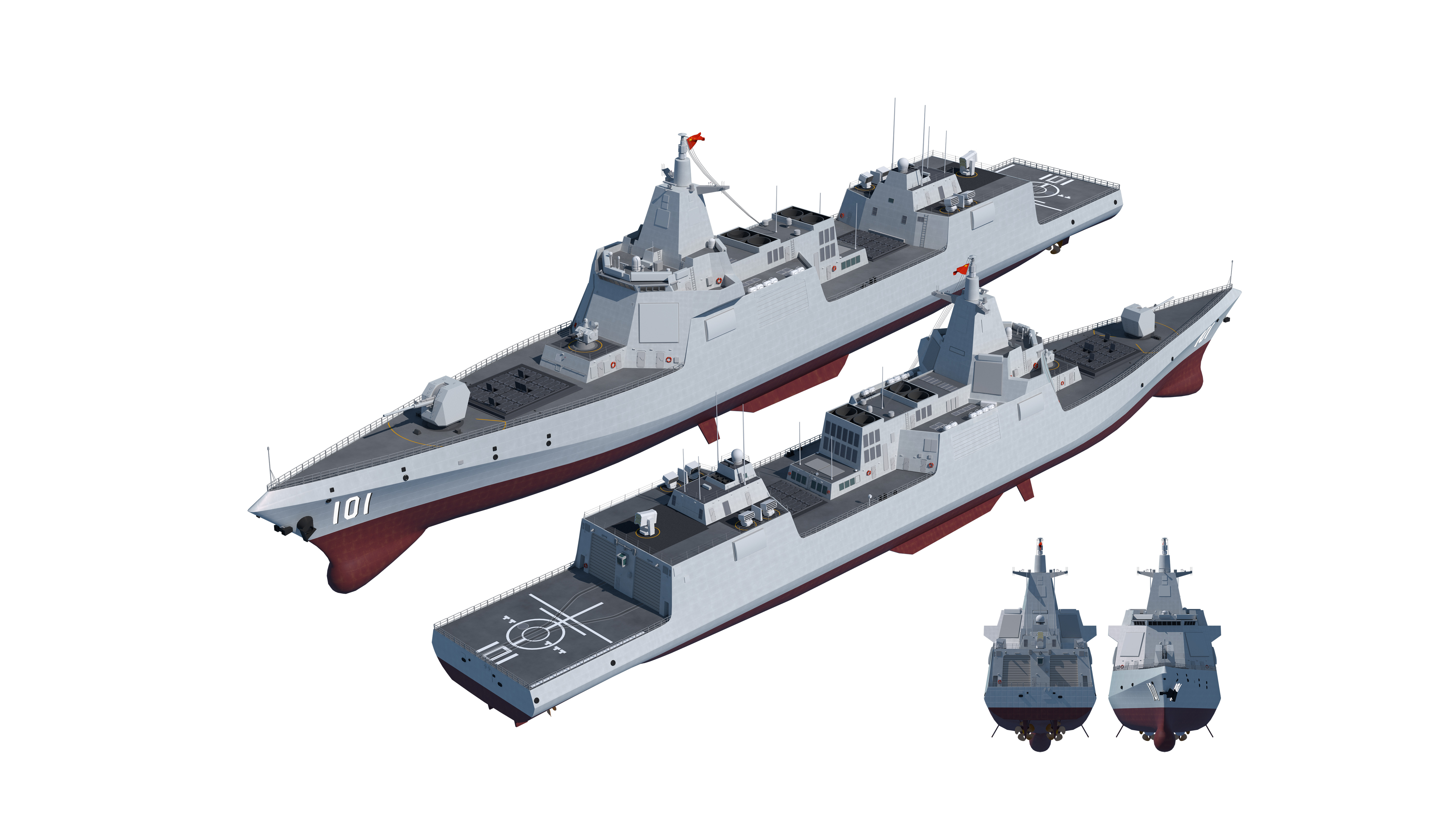  055 Zunyi Ship 054A Hengyang Ship 903 Replenishment Ship 3D model_20