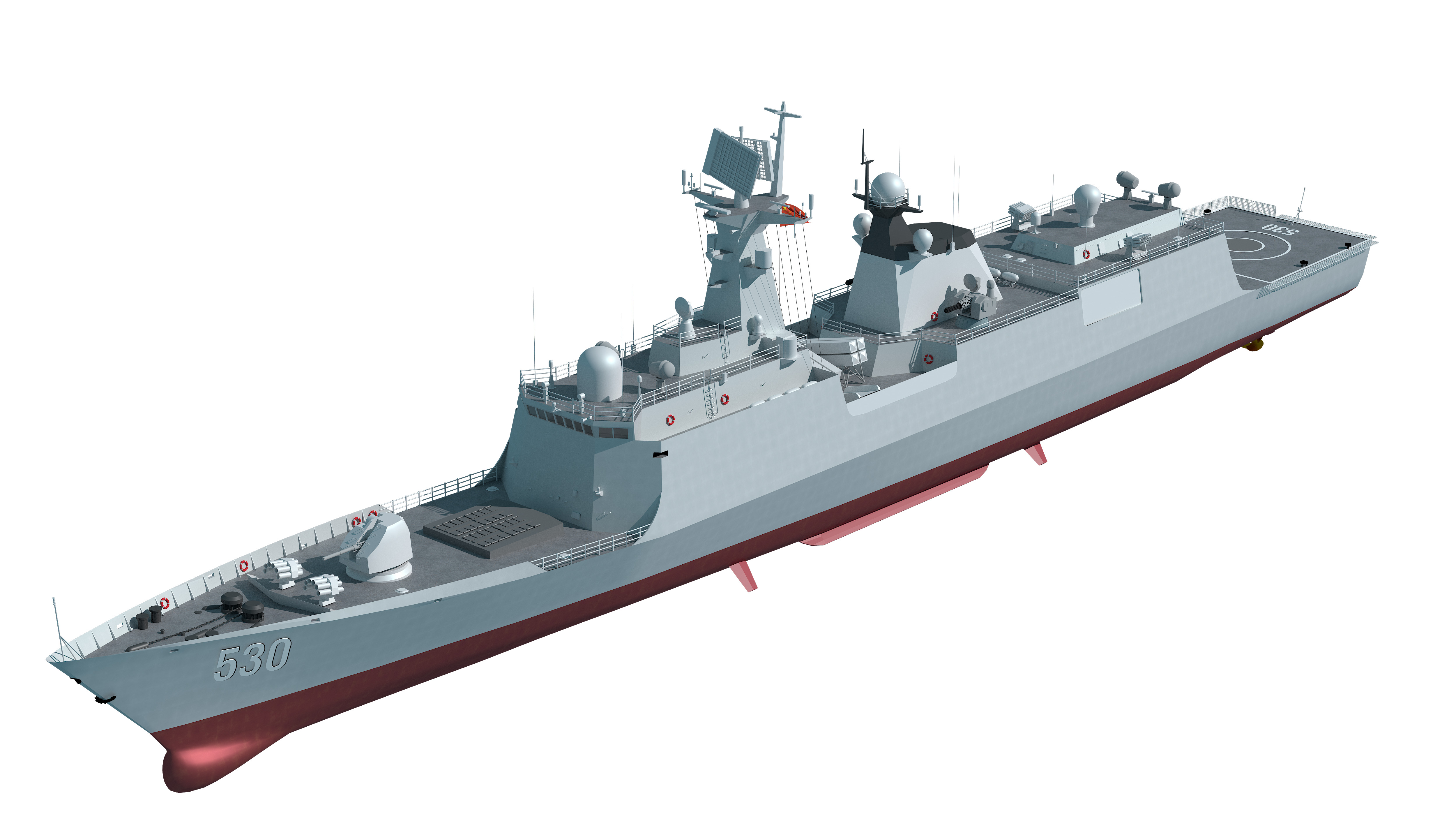  055 Zunyi Ship 054A Hengyang Ship 903 Replenishment Ship 3D model_36