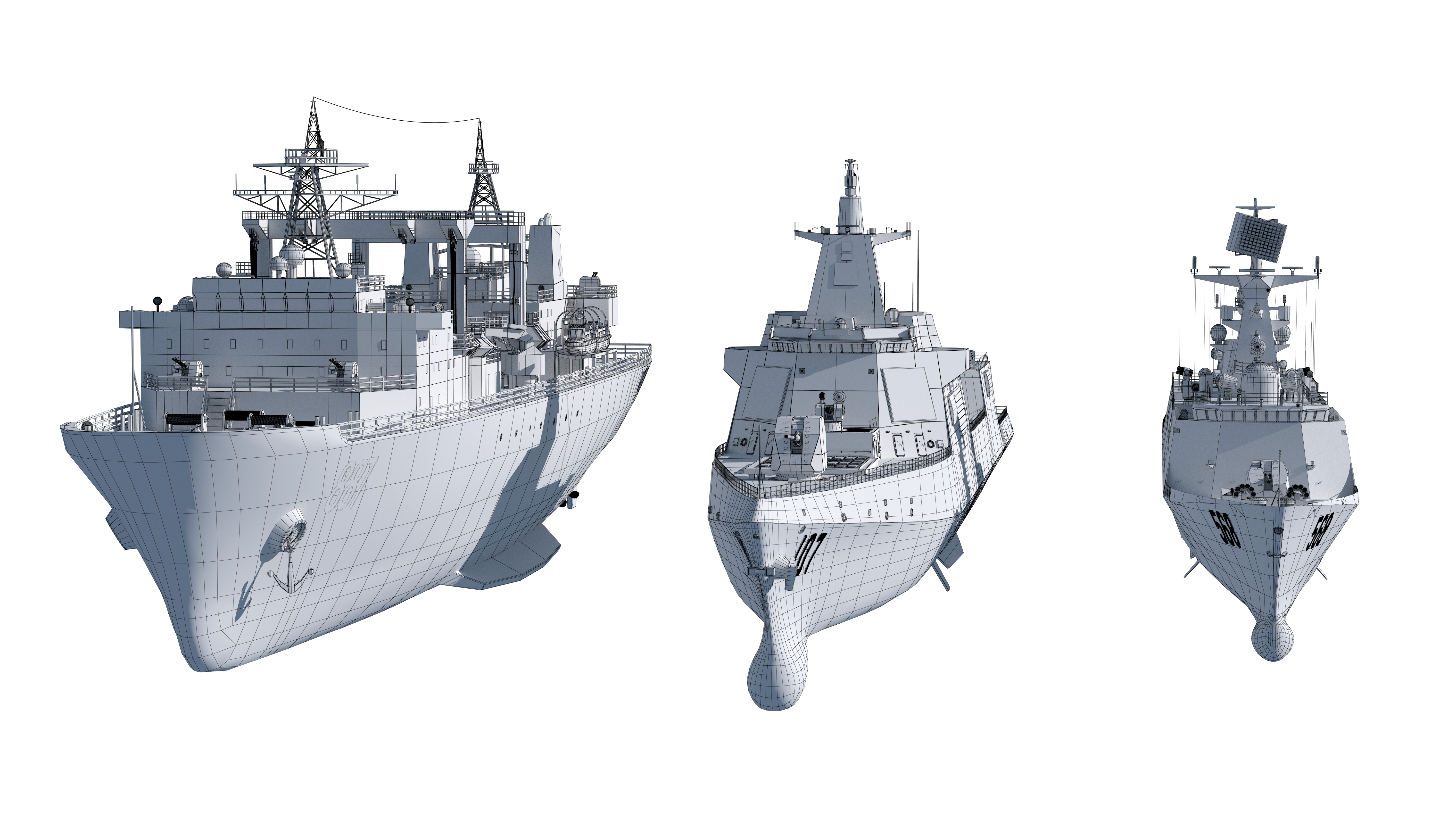  055 Zunyi Ship 054A Hengyang Ship 903 Replenishment Ship 3D model_15