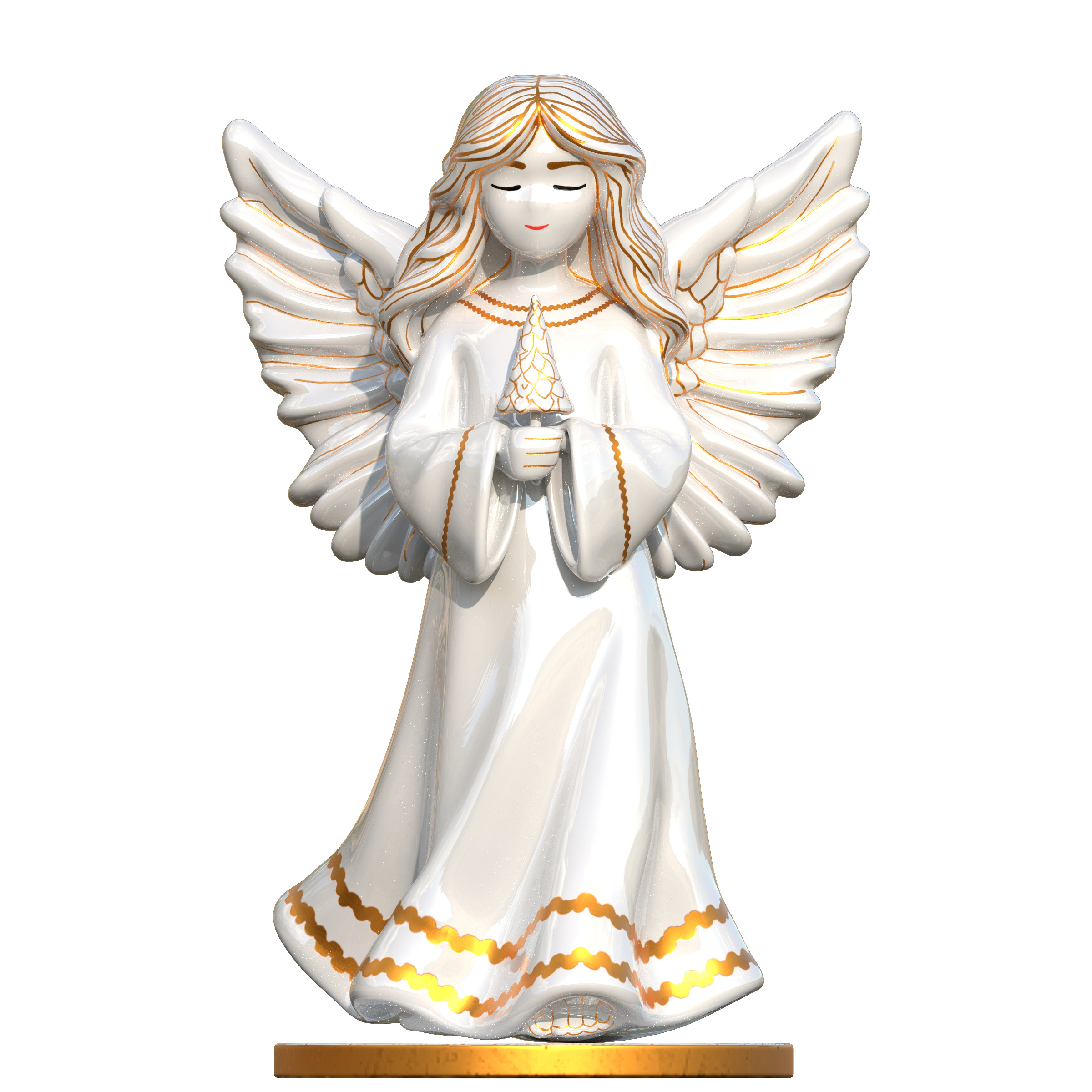 Christmas Angel Figurine 3D Print Model 3D print model_2