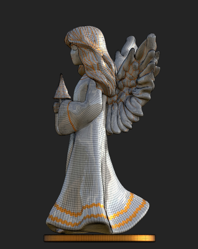 Christmas Angel Figurine 3D Print Model 3D print model_12
