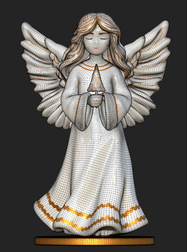 Christmas Angel Figurine 3D Print Model 3D print model_10