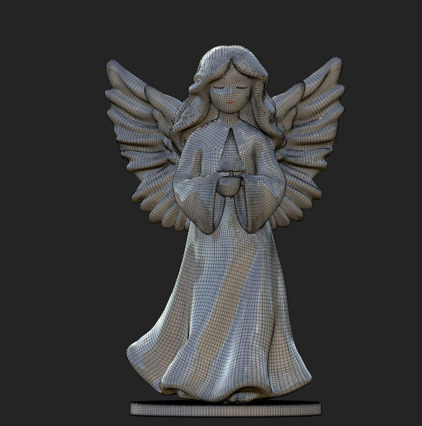Christmas Angel Figurine 3D Print Model 3D print model_13