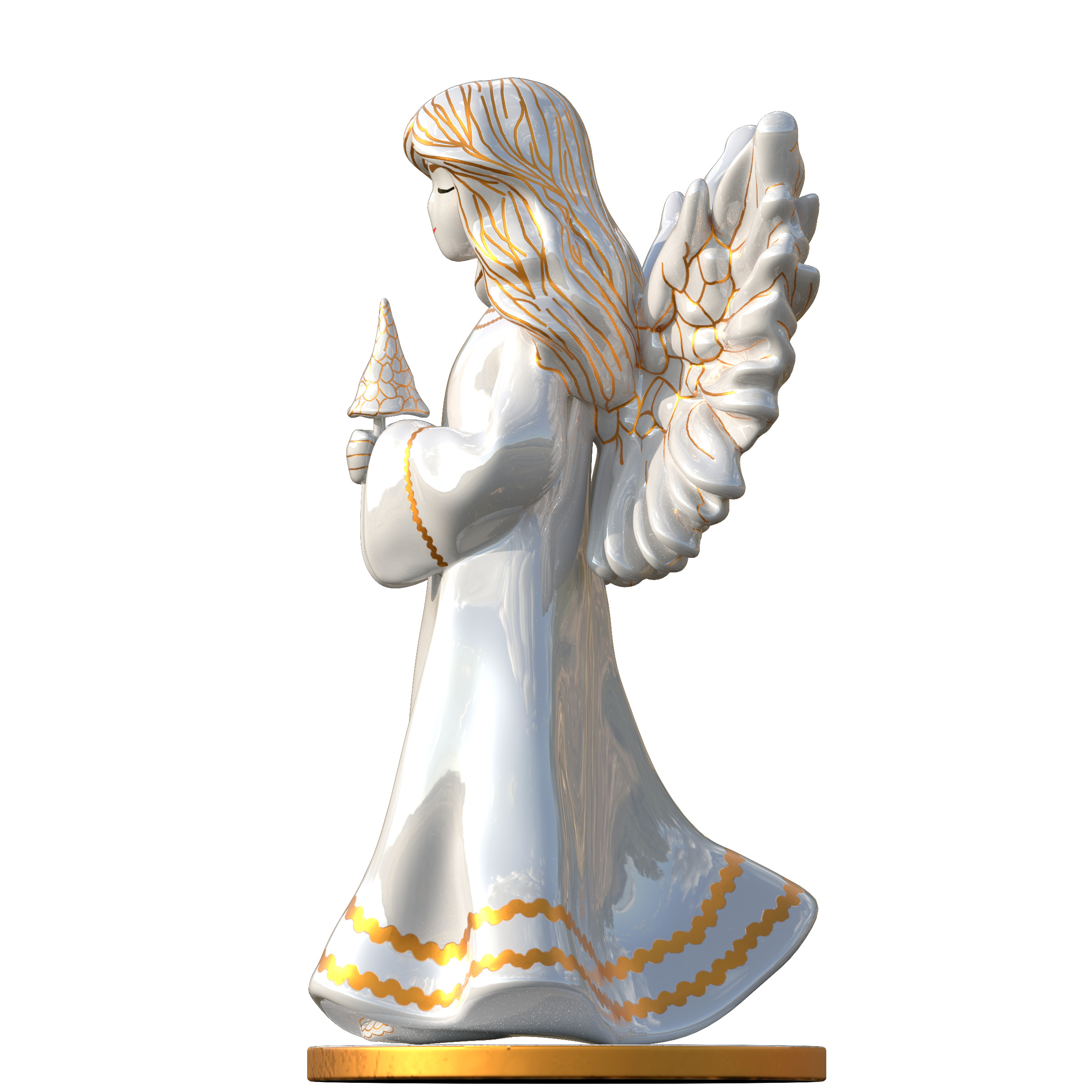 Christmas Angel Figurine 3D Print Model 3D print model_3