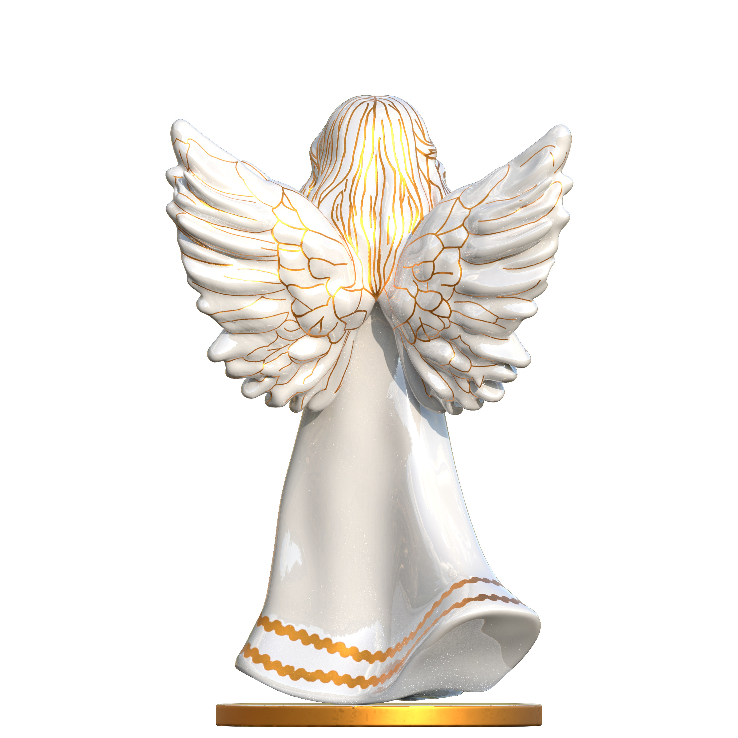 Christmas Angel Figurine 3D Print Model 3D print model_4