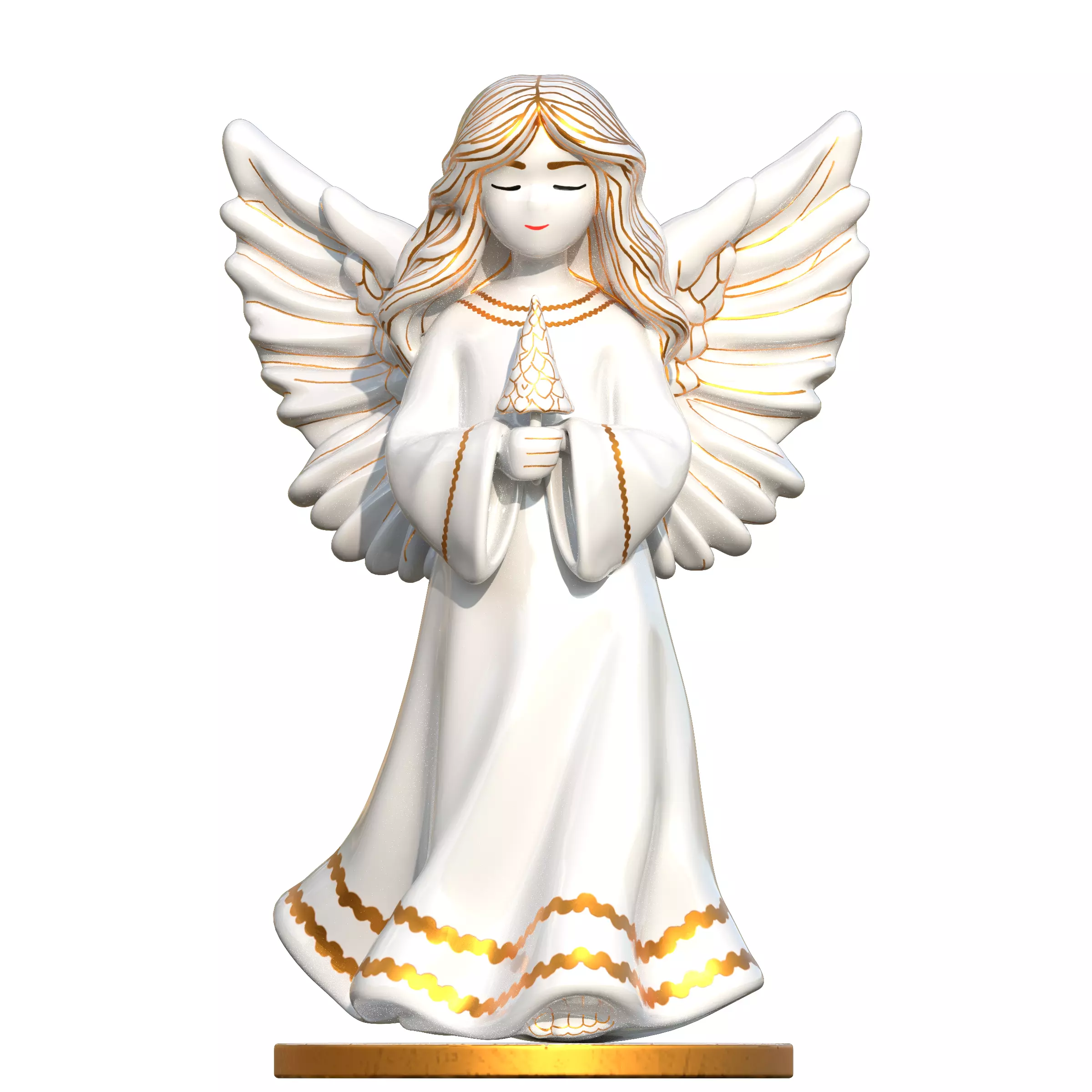 Christmas Angel Figurine 3D Print Model 3D print model_0