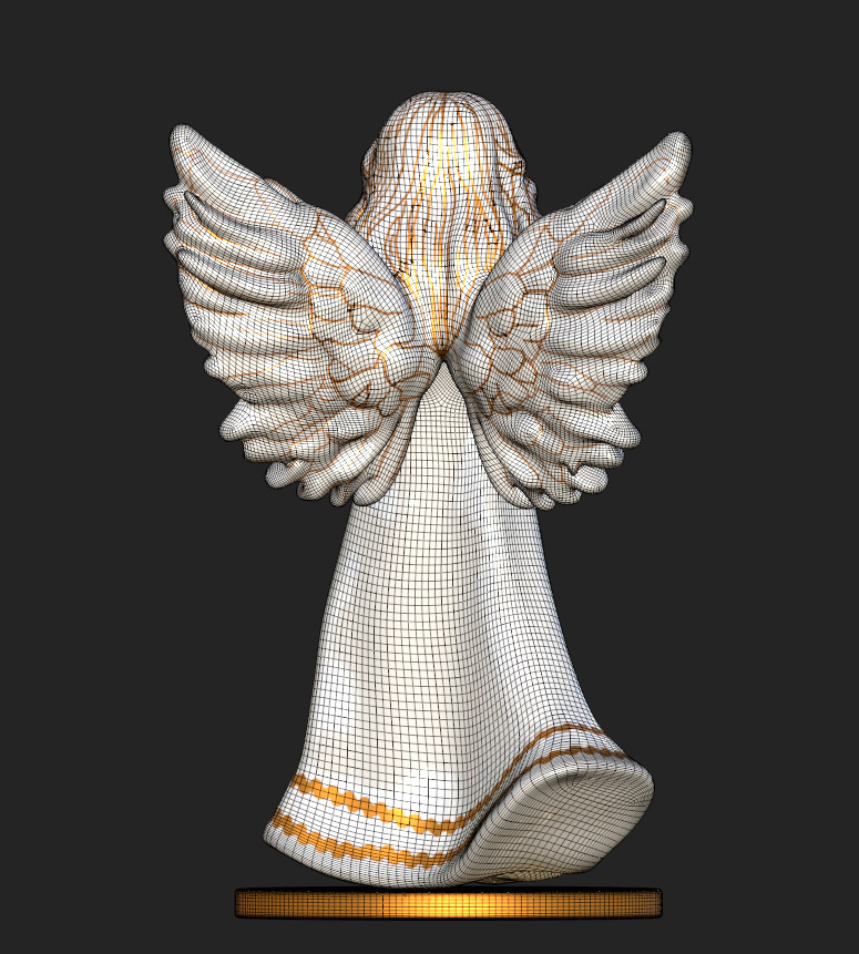 Christmas Angel Figurine 3D Print Model 3D print model_11