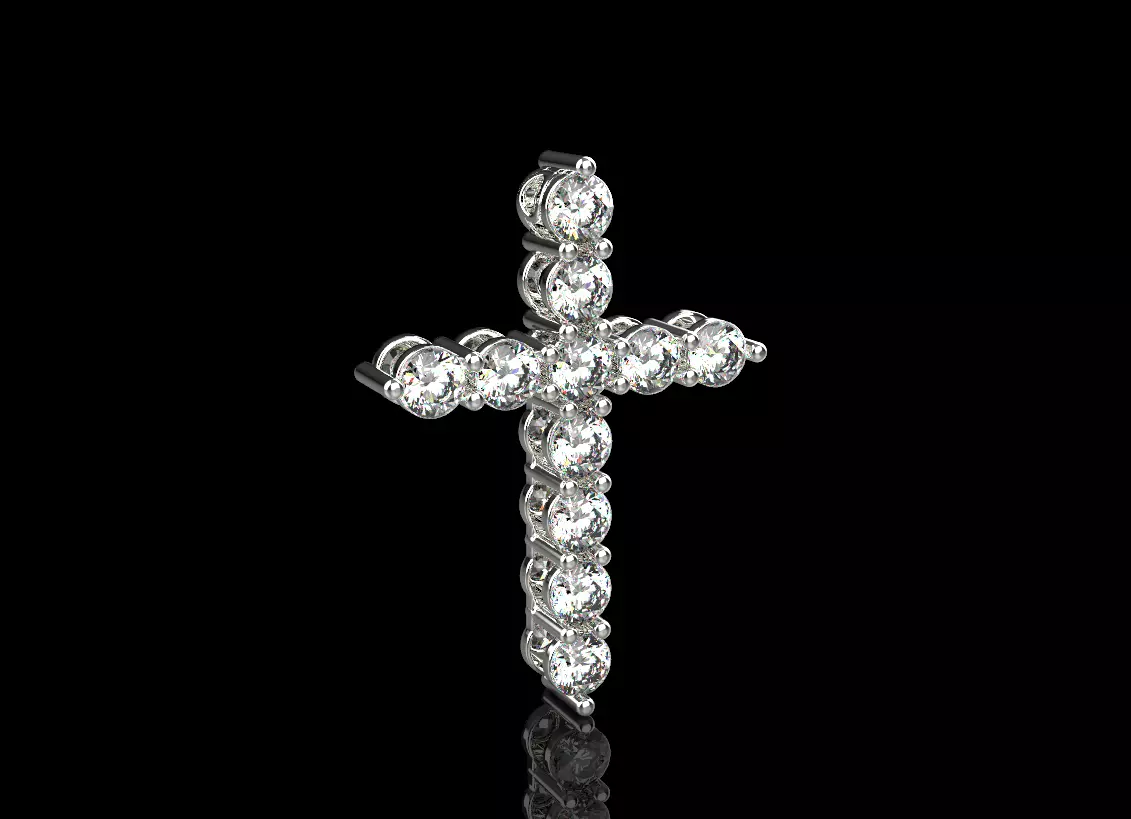 Cross Pendant 50076 3D print model_0