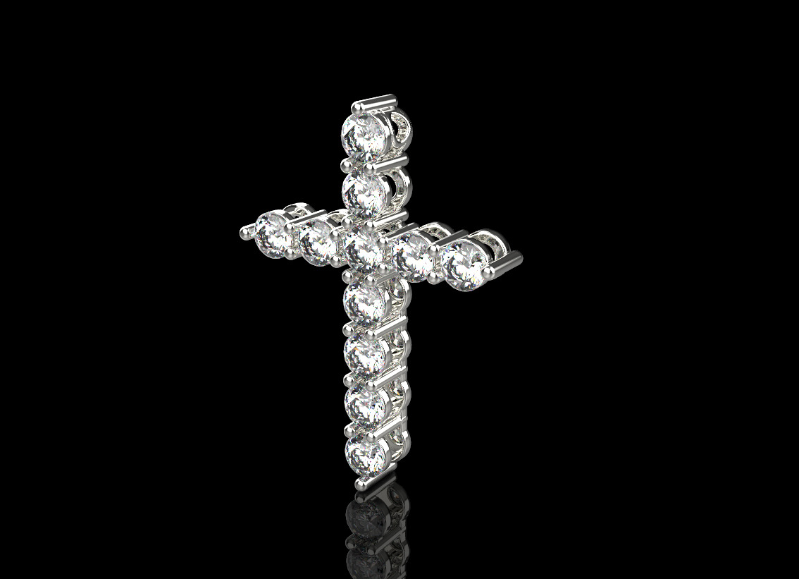 Cross Pendant 50076 3D print model_2