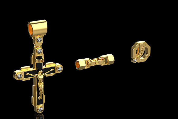 Jesus Cross Pendant 40192 3D print model
