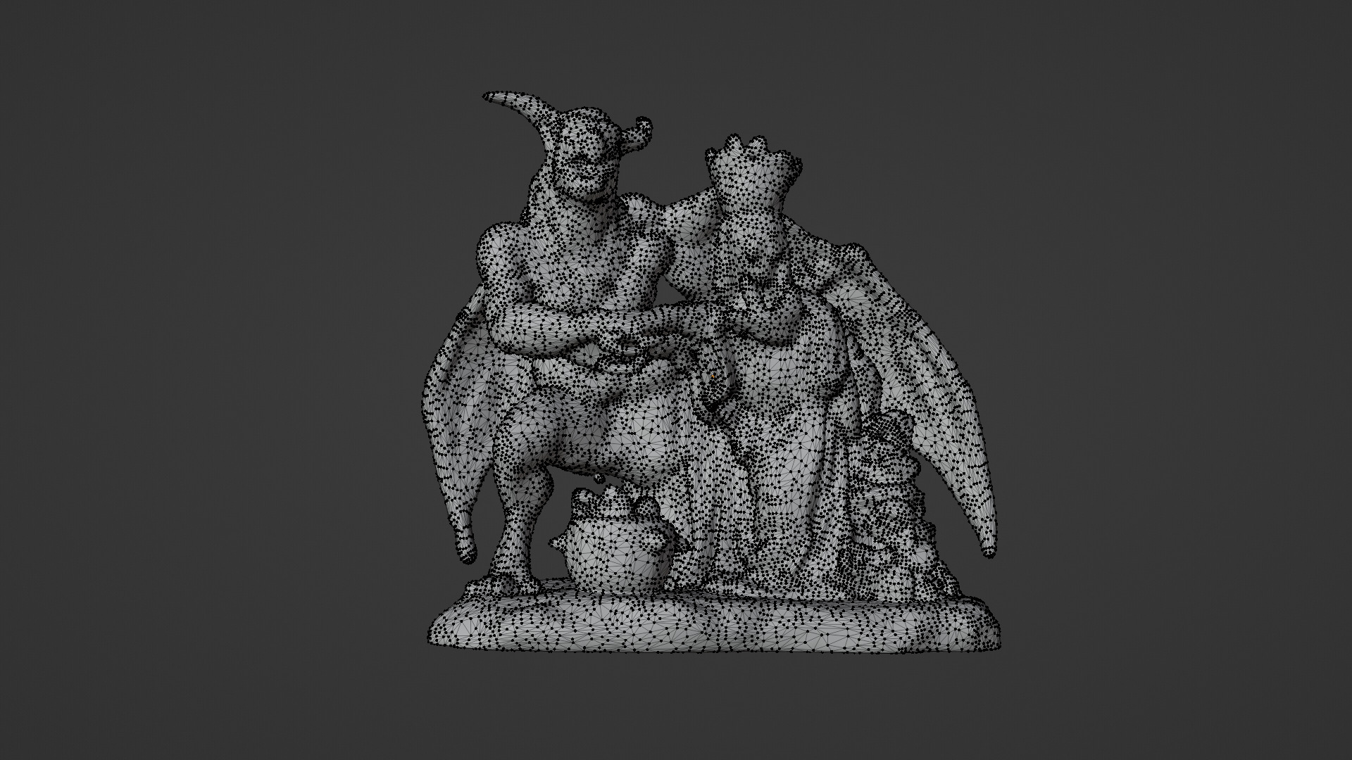 The ghost Queen statue Low-poly 3D model_8