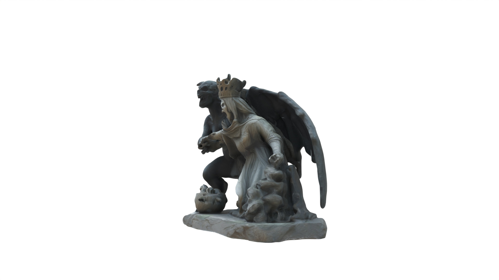 The ghost Queen statue Low-poly 3D model_7