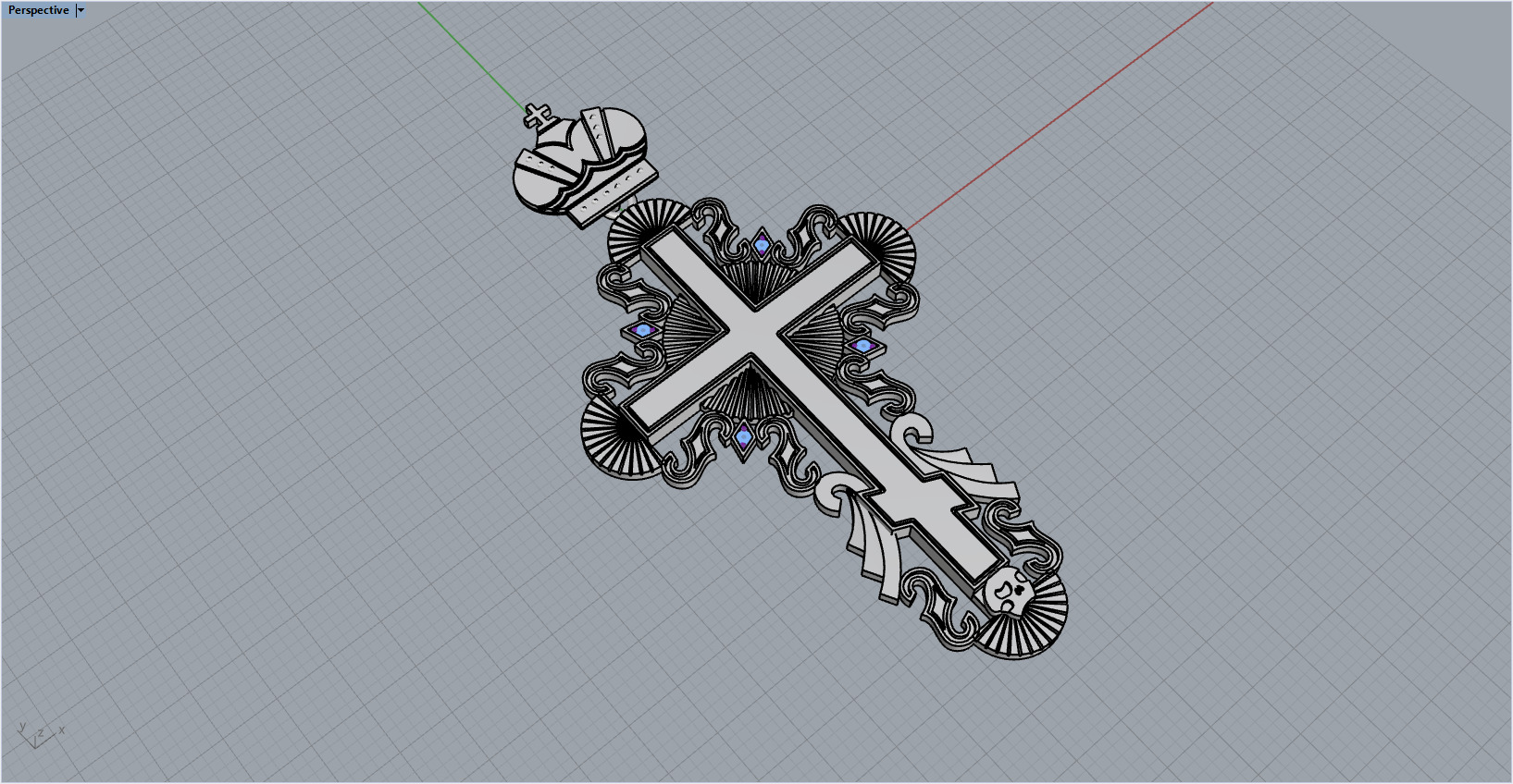 Cross Pendant 40052 3D print model_5