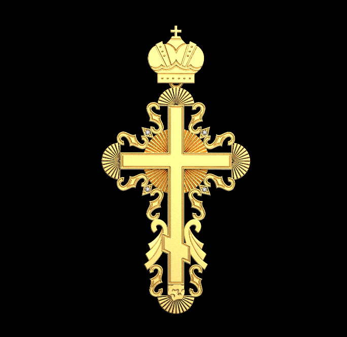 Cross Pendant 40052 3D print model_2