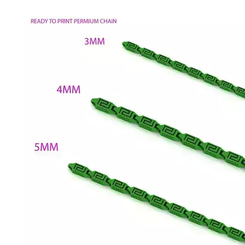 3 SET Ready to Print 3D Chain for ALL Jewelry metals 3D Model Collection