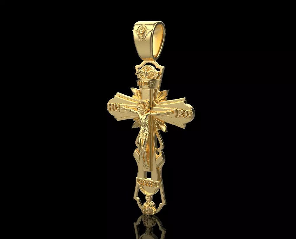 Jesus Cross Pendant 29004 3D print model_0