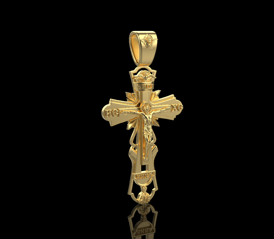 Jesus Cross Pendant 29004 3D print model_2