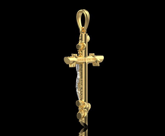 Jesus Cross Pendant 27024 3D print model_4