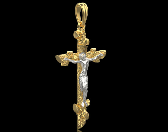 Jesus Cross Pendant 27024 3D print model_1