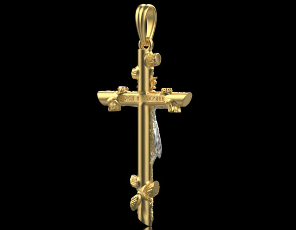 Jesus Cross Pendant 27024 3D print model_3
