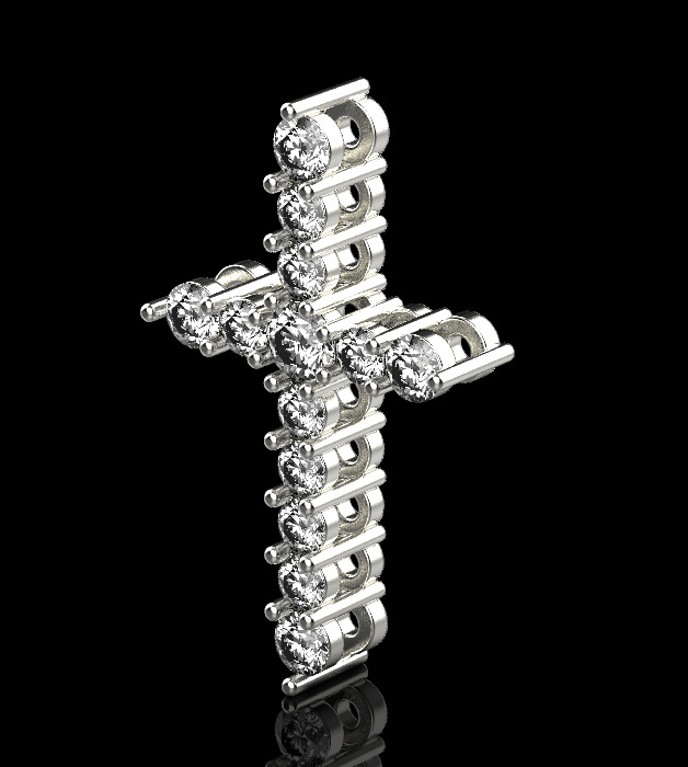 Cross Pendant 11486 3D print model_2