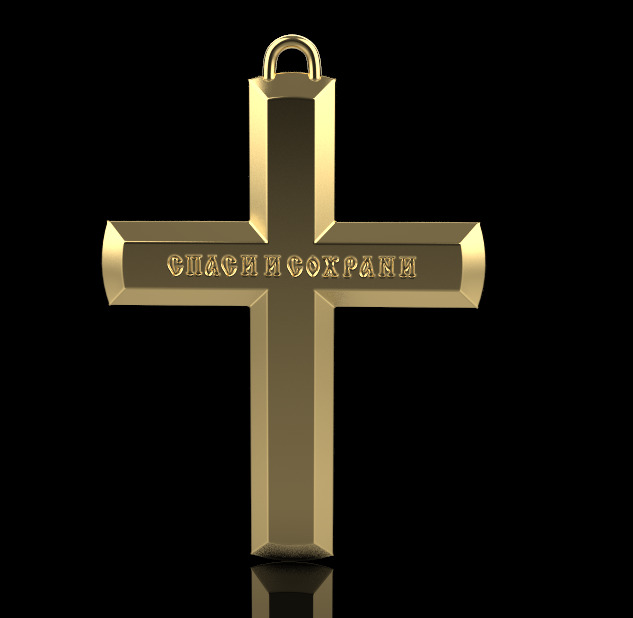 Jesus Cross Pendant 11485 3D print model_5