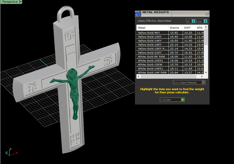 Jesus Cross Pendant 11485 3D print model_10