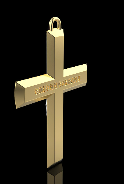 Jesus Cross Pendant 11485 3D print model_4