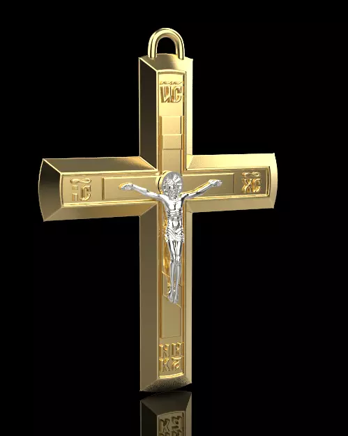 Jesus Cross Pendant 11485 3D print model_0