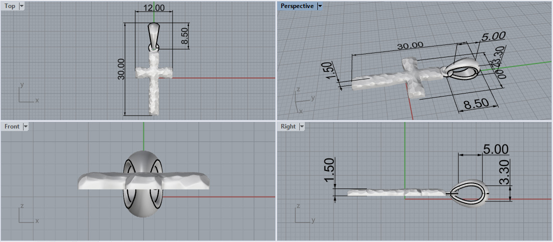 Cross Pendant 11348 3D print model_10