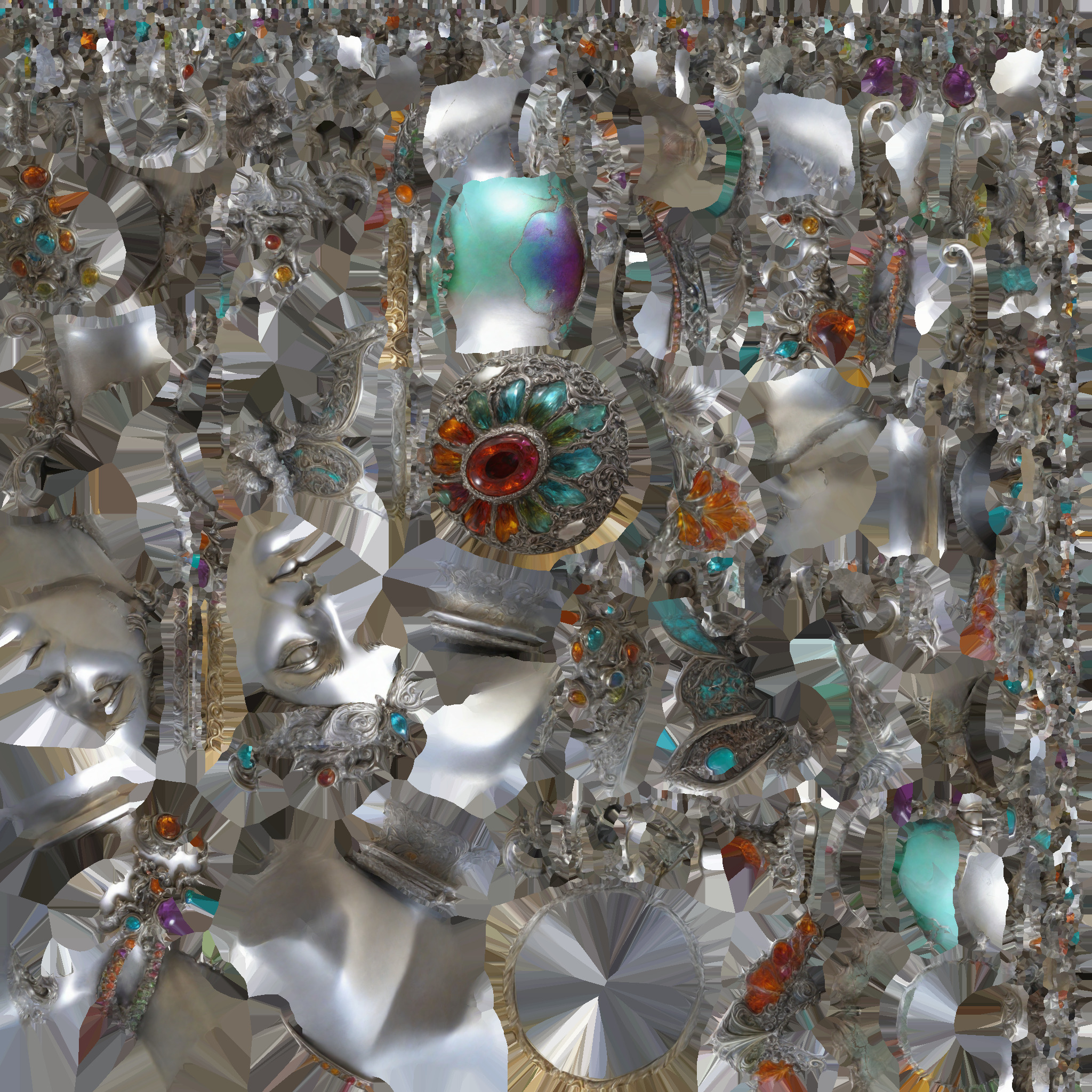 kings head statue 02 Low-poly 3D model_9