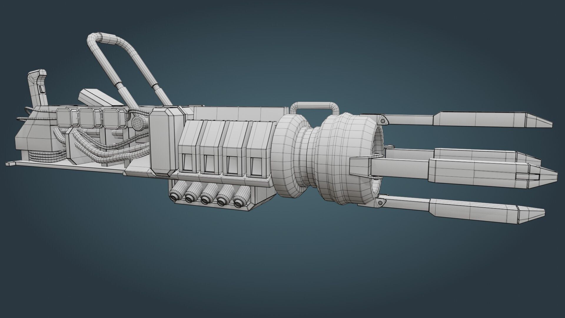 Sci-Fi Weapon - Game ready - PBR Low-poly 3D model_14