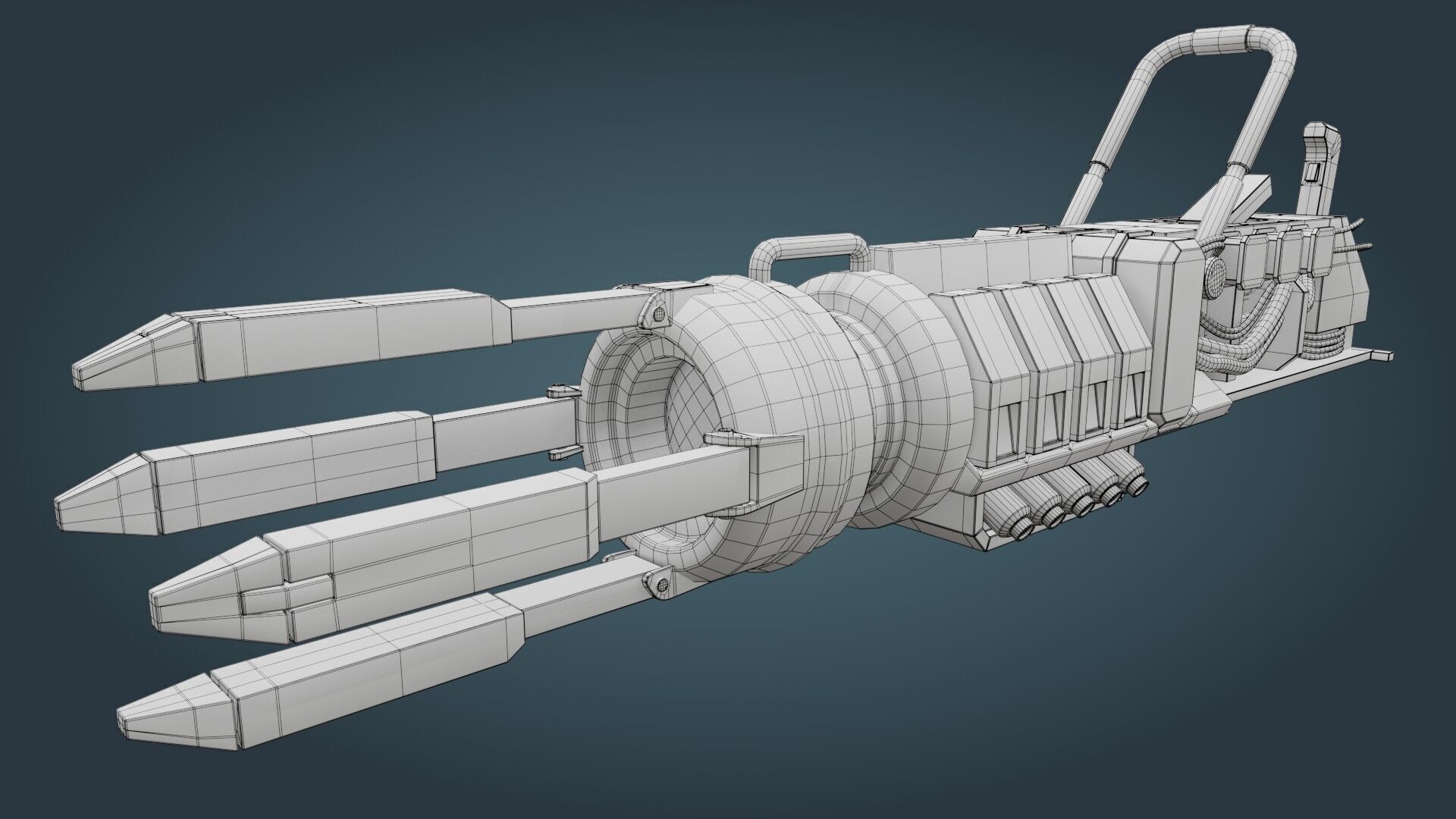 Sci-Fi Weapon - Game ready - PBR Low-poly 3D model_11