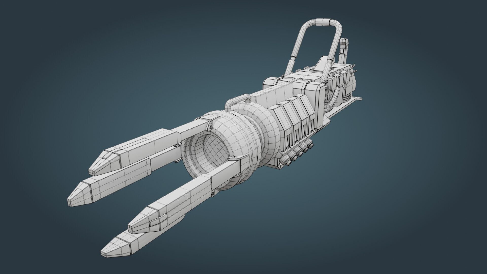 Sci-Fi Weapon - Game ready - PBR Low-poly 3D model_12
