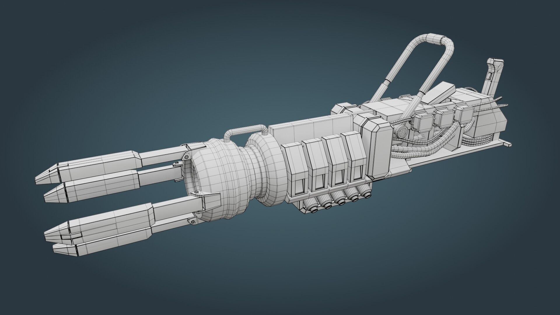 Sci-Fi Weapon - Game ready - PBR Low-poly 3D model_10