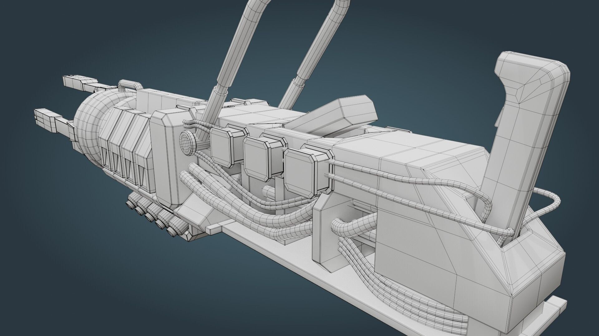 Sci-Fi Weapon - Game ready - PBR Low-poly 3D model_16