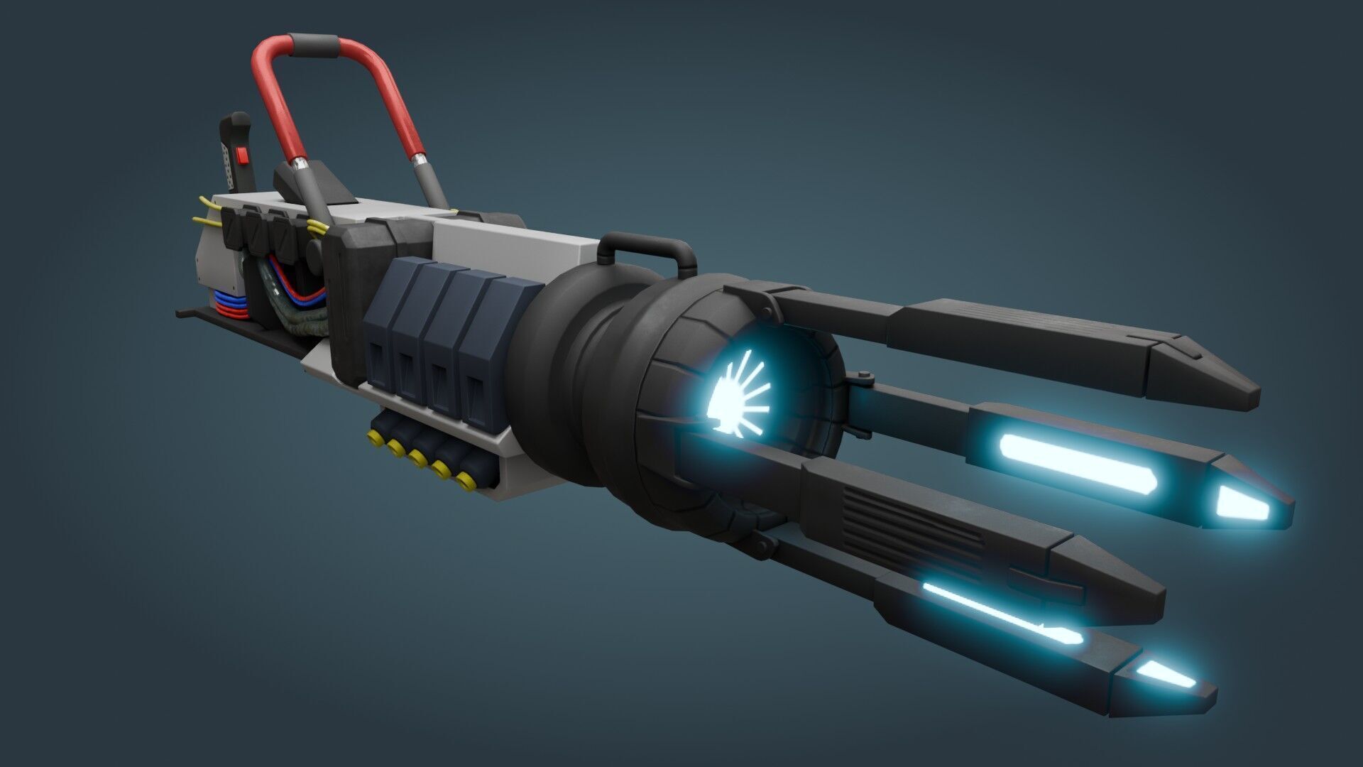 Sci-Fi Weapon - Game ready - PBR Low-poly 3D model_3