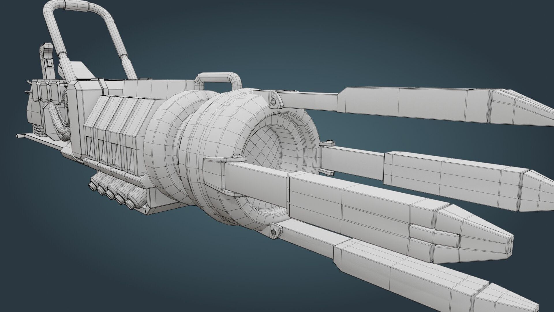 Sci-Fi Weapon - Game ready - PBR Low-poly 3D model_19