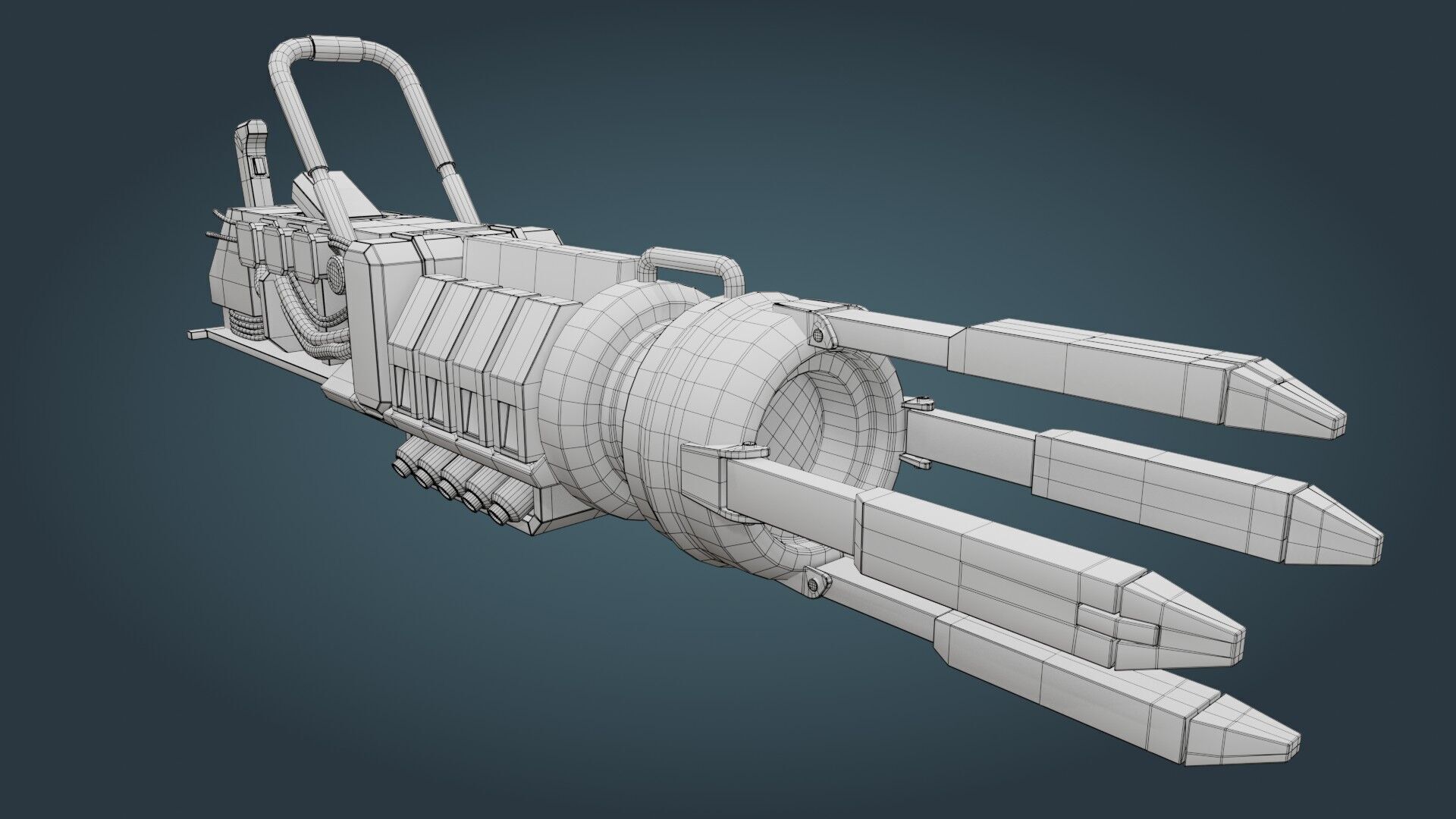 Sci-Fi Weapon - Game ready - PBR Low-poly 3D model_13