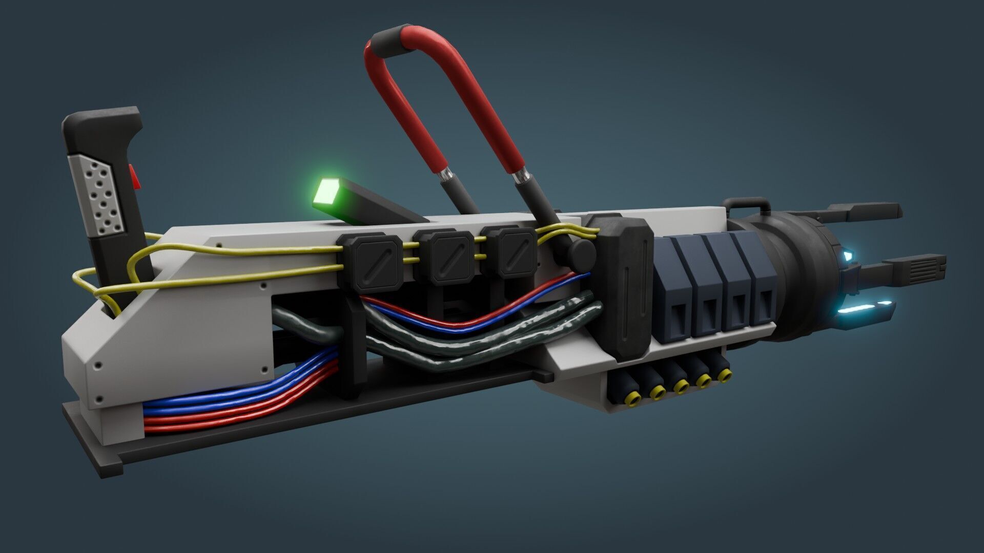 Sci-Fi Weapon - Game ready - PBR Low-poly 3D model_5