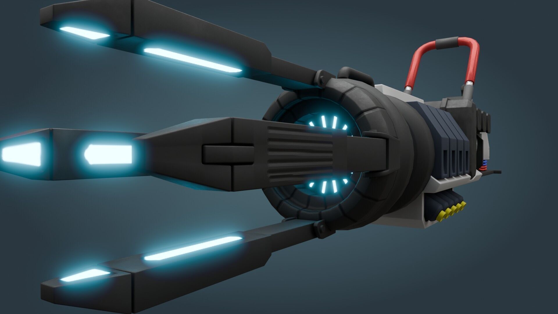 Sci-Fi Weapon - Game ready - PBR Low-poly 3D model_8