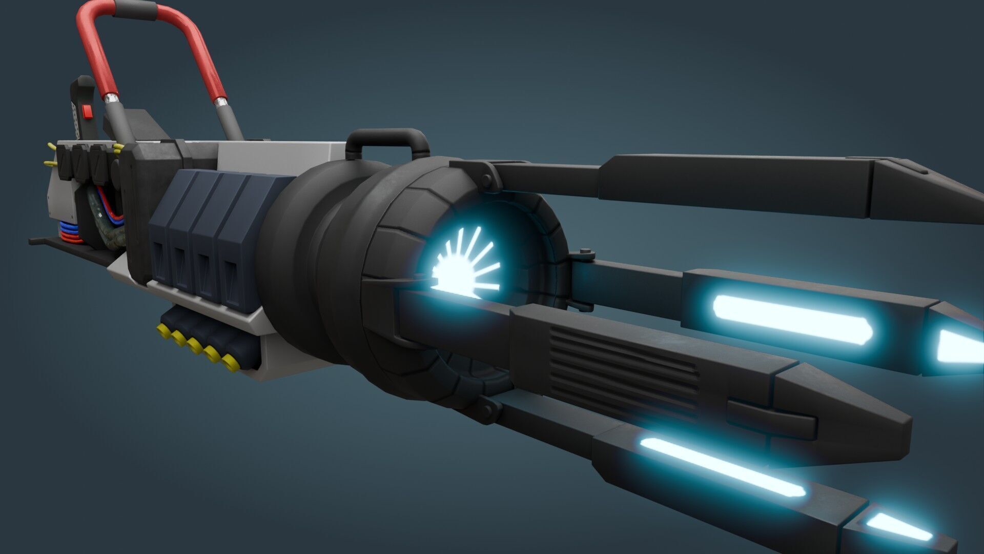 Sci-Fi Weapon - Game ready - PBR Low-poly 3D model_9